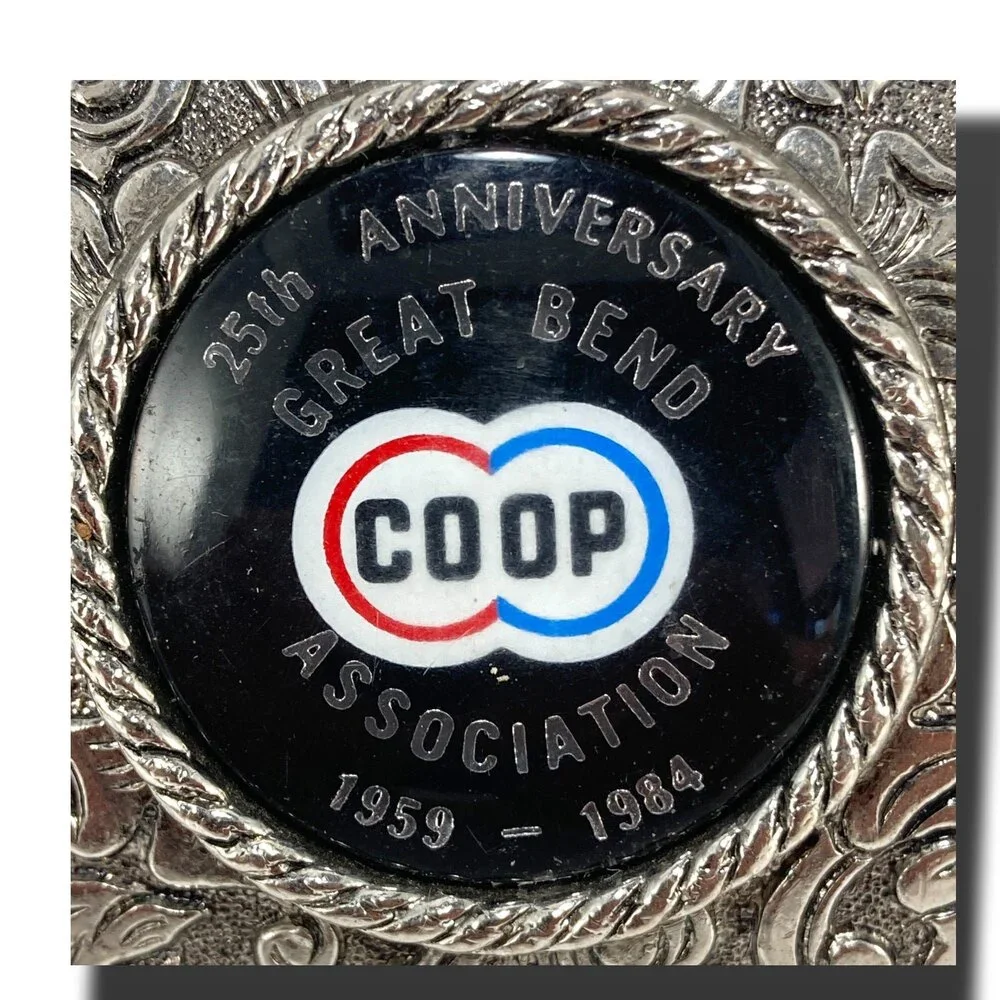 Belt Buckle COOP 25th Anniversary‎ Great Bend Association 1959-1984 Serial #873
